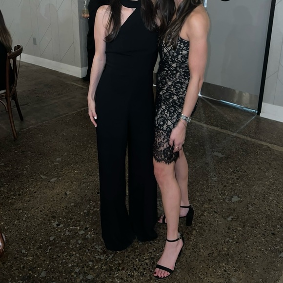 Black Strapless Lace Dress / Midi Length / Size Small / Like New! - Picture 1 of 3